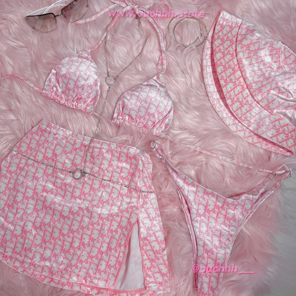 Pink Patterned Bikini Set - Picture 4 of 5
